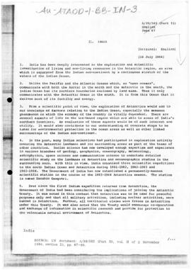 India, United Nations General Assembly, document A/39/583(Part II)