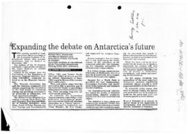 Kriwoken, Lorne "Expanding the debate on Antarctica's future" The Mercury