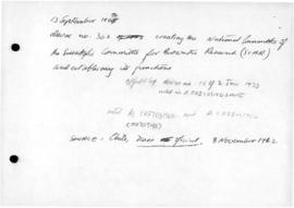 Chile, Decree no 363 creating the National Committee of the Scientific Committee for Antarctic Re...