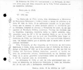 Chilean note to Argentina asserting its claims in response to Argentina's reservation on Chilean ...
