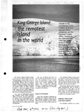 King George Island: the remotest island in the world
